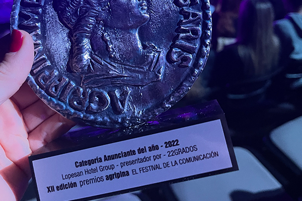 Los prestigiosos Premios Agripina de publicidad, marketing y comunicación reconocen a Lopesan Hotel Group como mejor anunciante del año